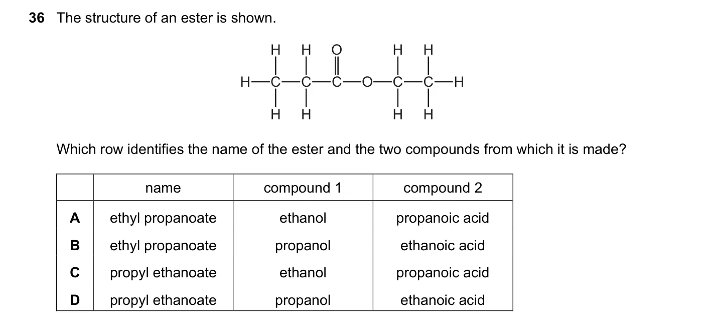 Question 36, November 2024, 0620 Paper 21