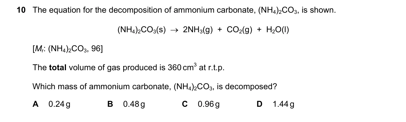 Question 10, November 2024, 0620 Paper 22