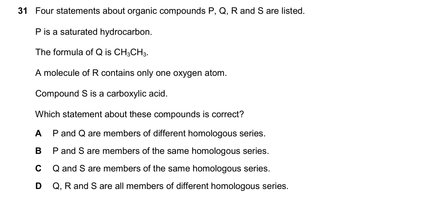Question 31, November 2024, 0620 Paper 23
