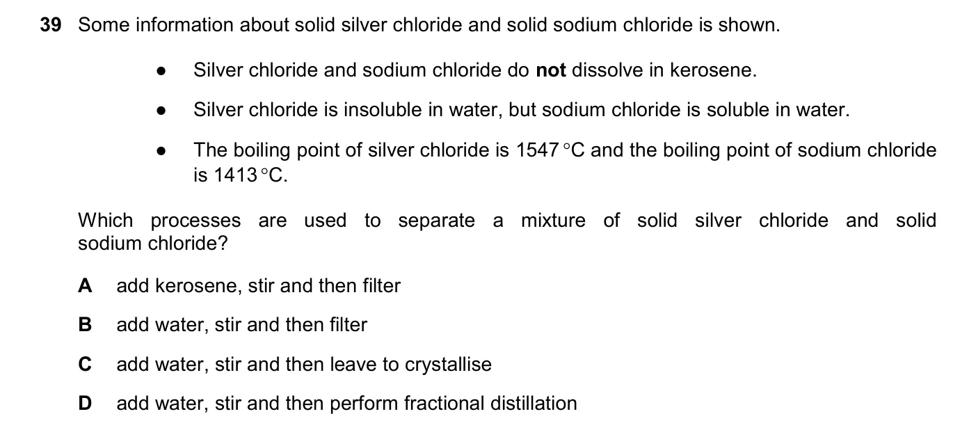 Question 39, November 2024, 0620 Paper 23