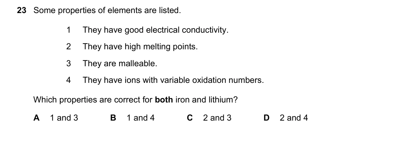 Question 23, June 2025, 0620 Paper 21