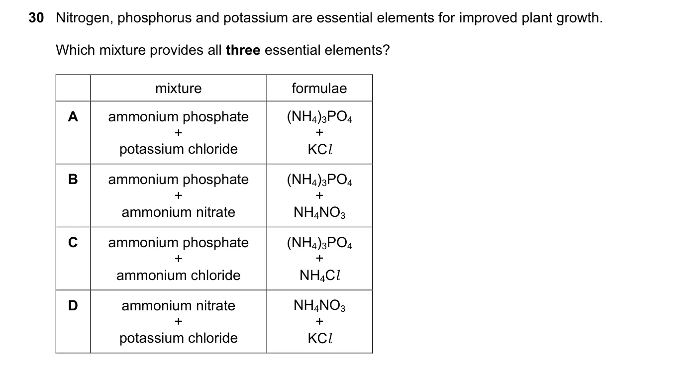 Question 30, June 2025, 0620 Paper 21