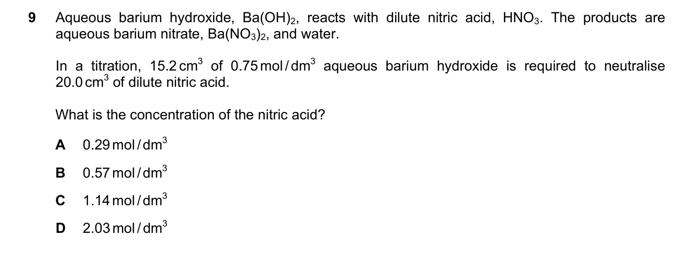 Question 9, June 2025, 0620 Paper 23