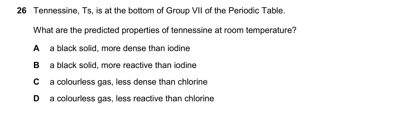 Question 26, March 2025, 0620 Paper 22