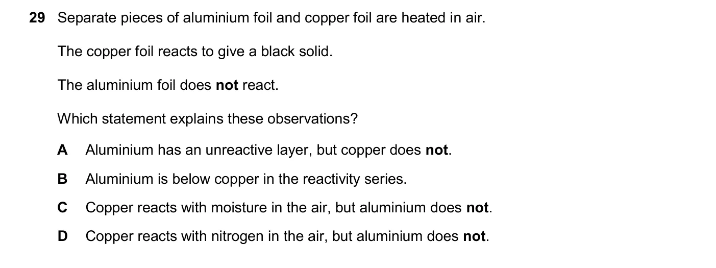 Question 29, March 2025, 0620 Paper 22