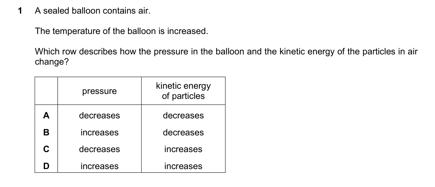 Question 1, November 2025, 0620 Paper 21