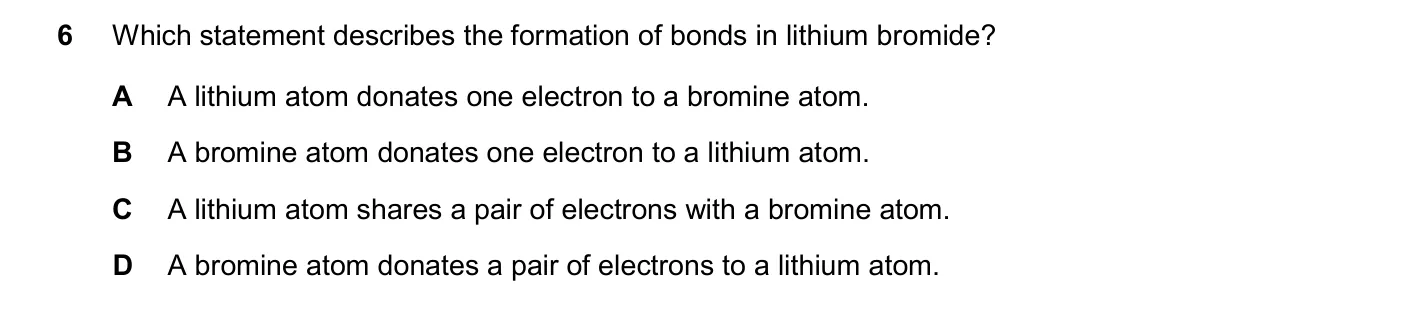 Question 6, November 2025, 0620 Paper 21
