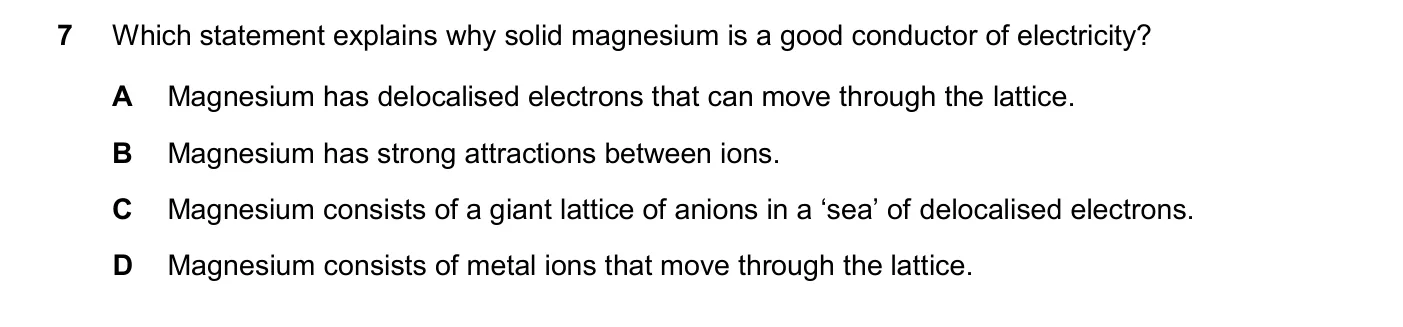 Question 7, November 2025, 0620 Paper 21