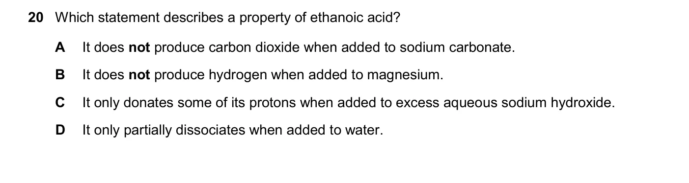Question 20, November 2025, 0620 Paper 21