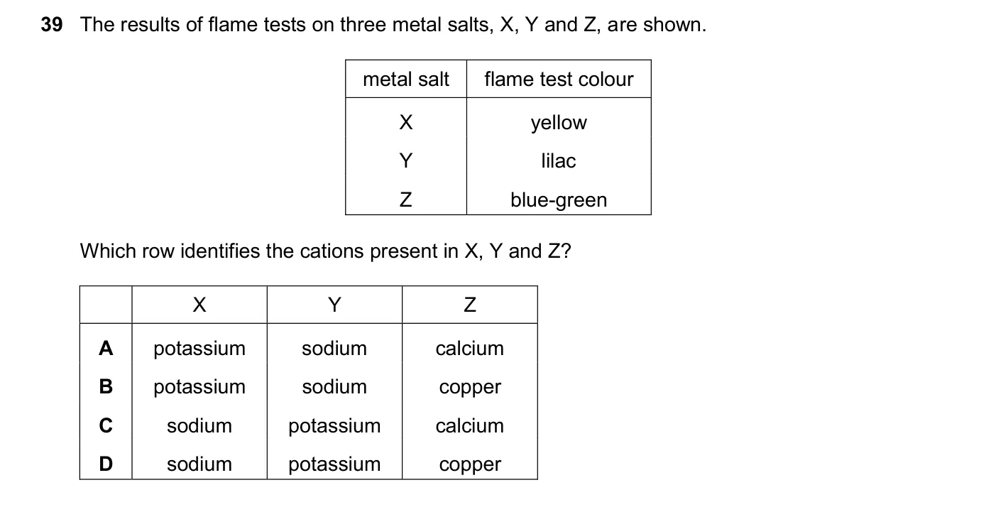 Question 39, November 2025, 0620 Paper 21