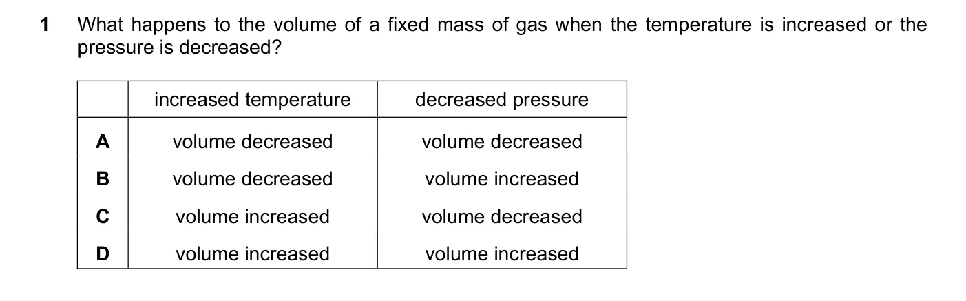 Question 1, November 2025, 0620 Paper 22