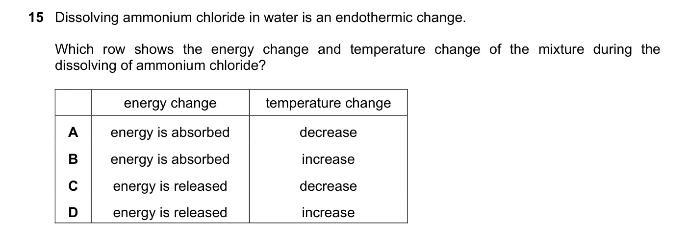 Question 15, November 2025, 0620 Paper 22