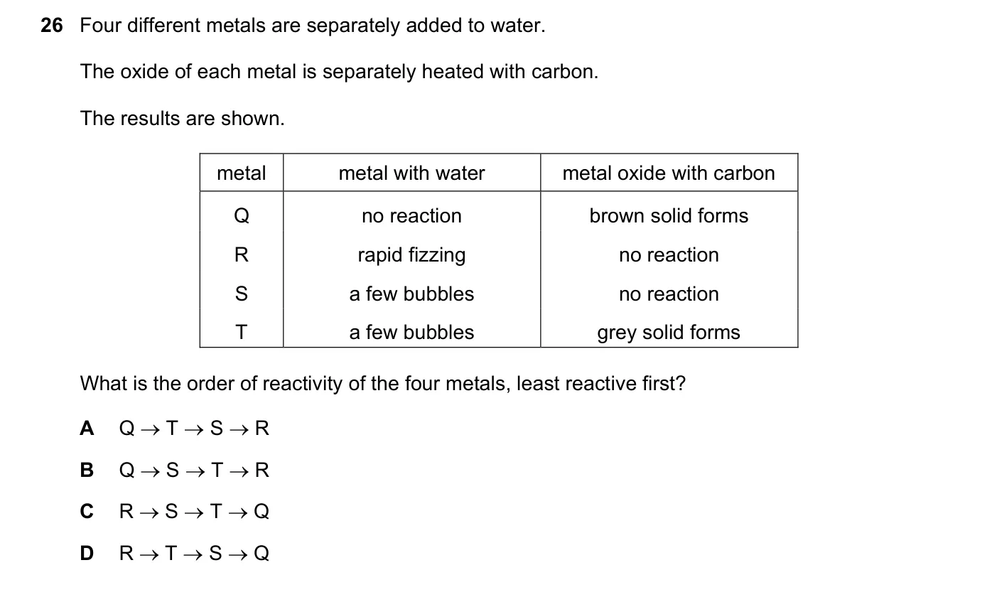 Question 26, November 2025, 0620 Paper 22