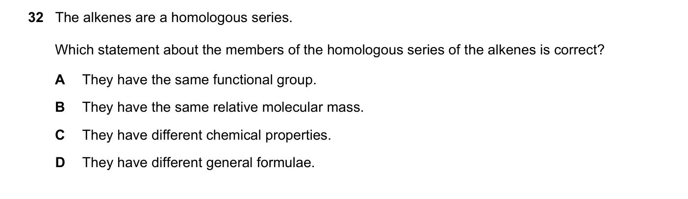 Question 32, November 2025, 0620 Paper 22