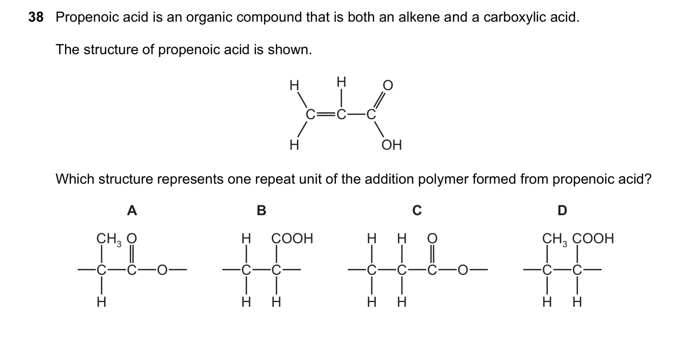 Question 38, November 2025, 0620 Paper 22