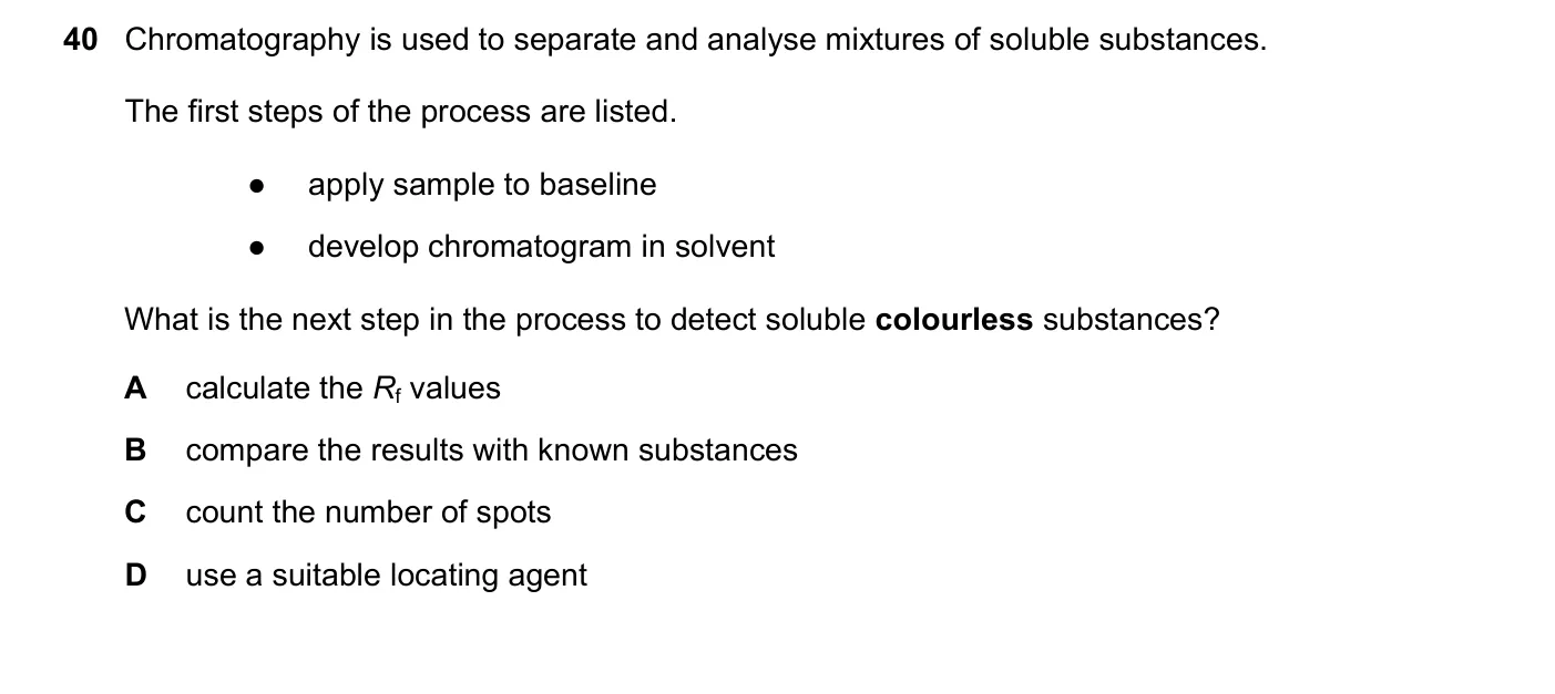 Question 40, November 2025, 0620 Paper 22