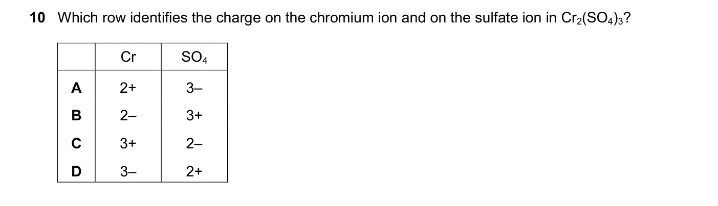 Question 10, November 2025, 0620 Paper 23