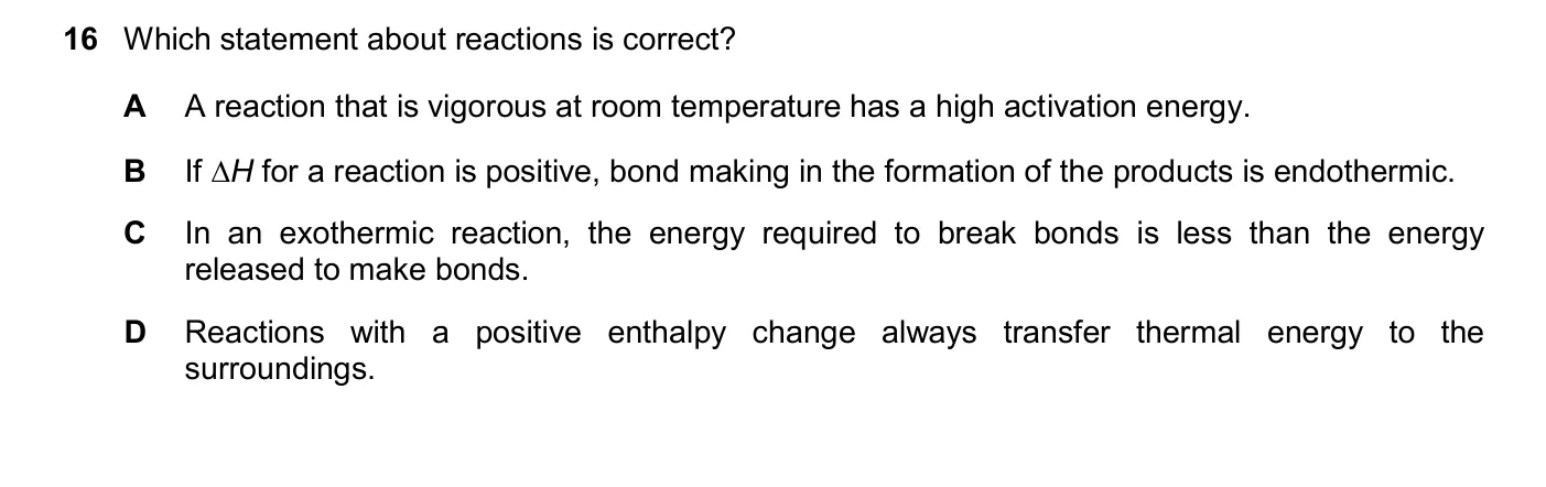 Question 16, November 2025, 0620 Paper 23