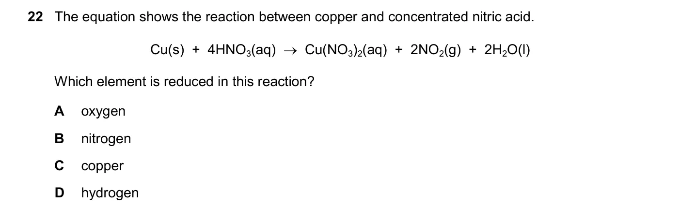 Question 22, November 2025, 0620 Paper 23