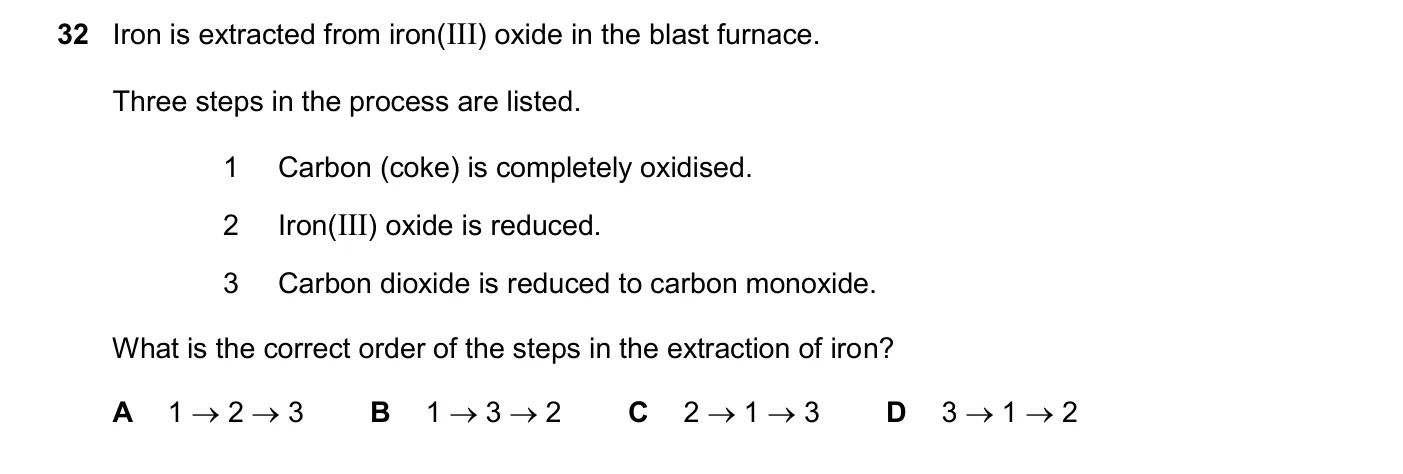 Question 32, November 2025, 0620 Paper 23