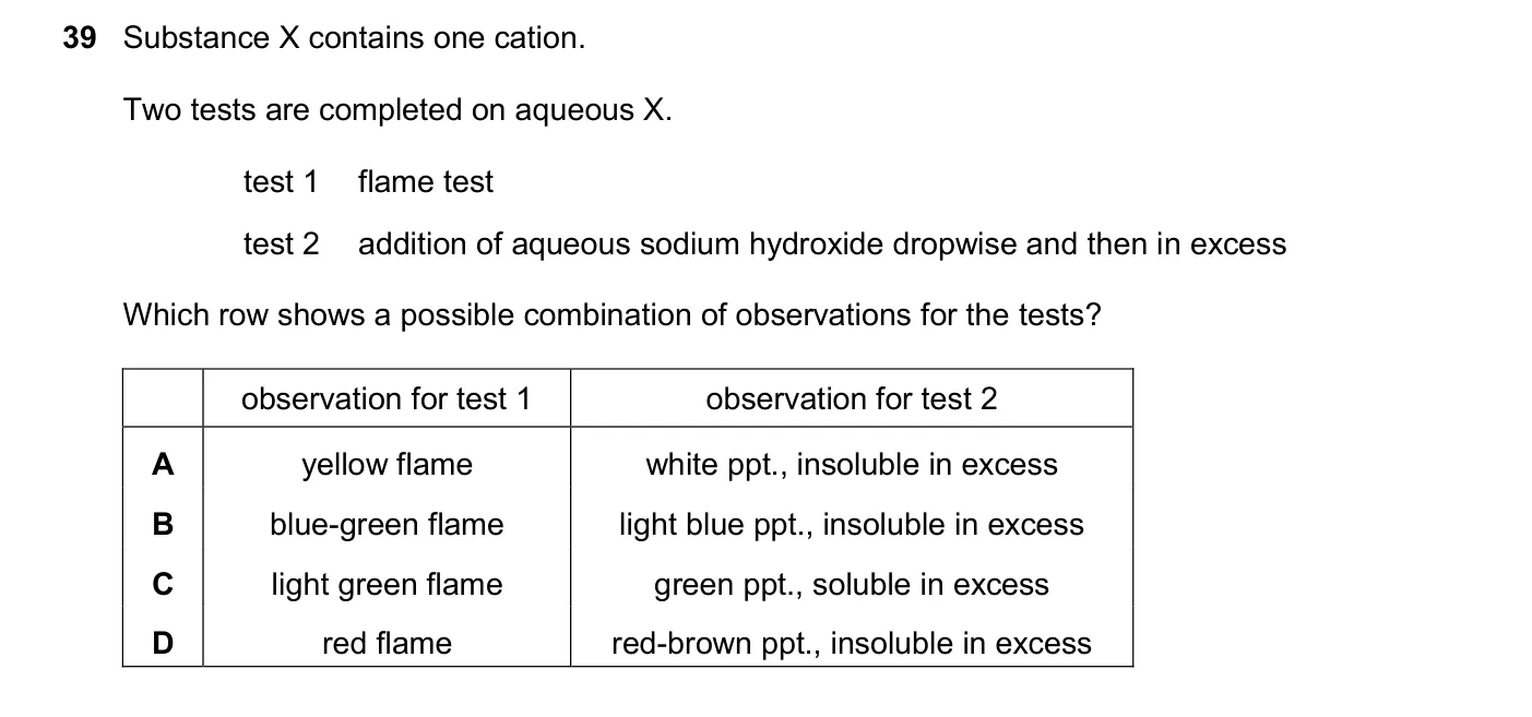 Question 39, November 2025, 0620 Paper 23