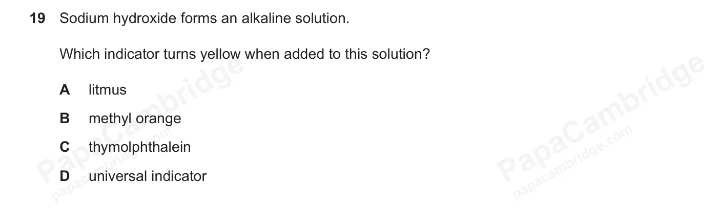 Question 19, June 2026, 0620 Paper 21