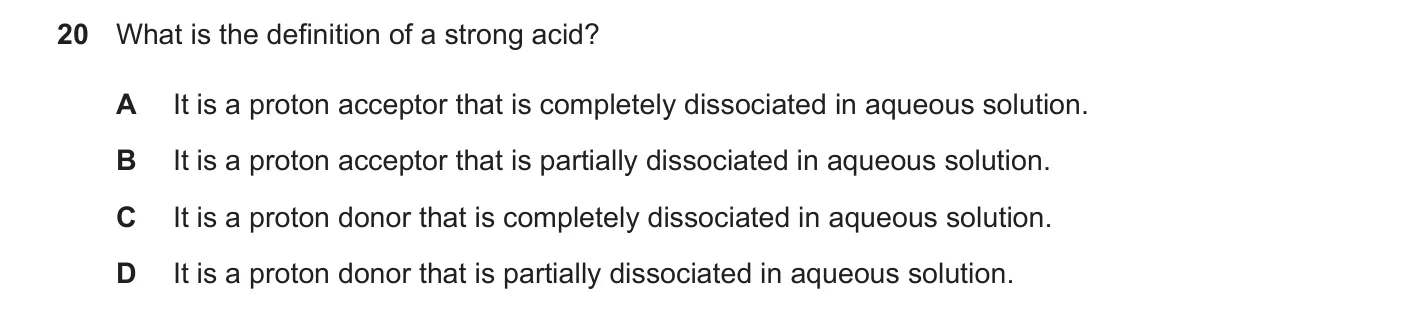 Question 20, June 2026, 0620 Paper 21