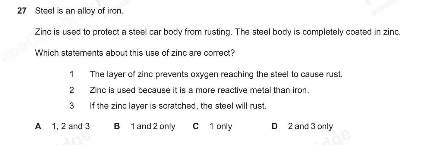 Question 27, June 2026, 0620 Paper 21