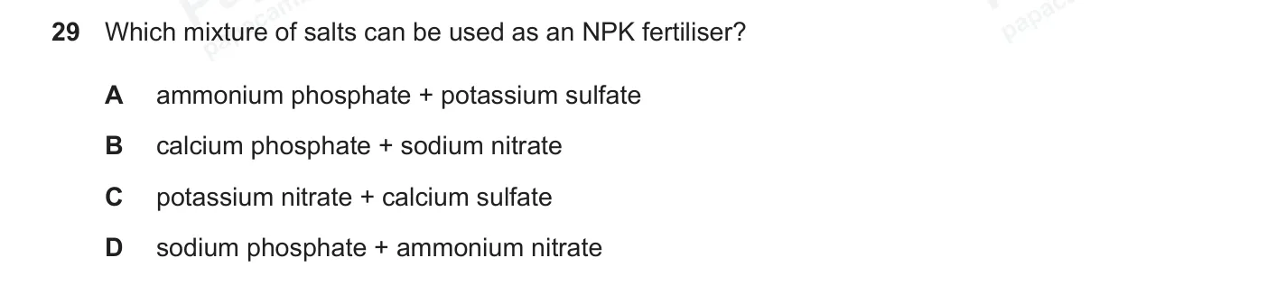 Question 29, June 2026, 0620 Paper 21