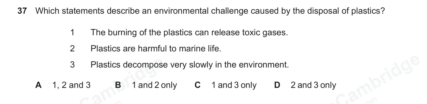 Question 37, June 2026, 0620 Paper 21