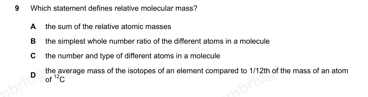 Question 9, June 2026, 0620 Paper 22