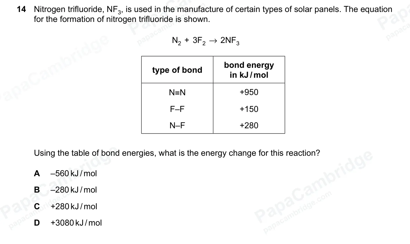 Question 14, June 2026, 0620 Paper 22