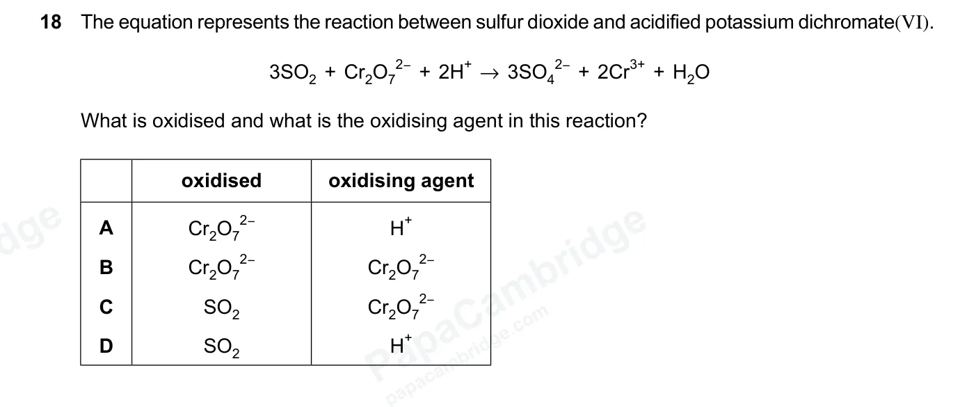 Question 18, June 2026, 0620 Paper 22