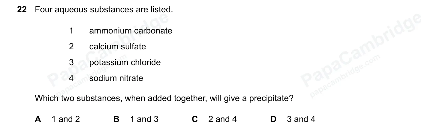 Question 22, June 2026, 0620 Paper 22