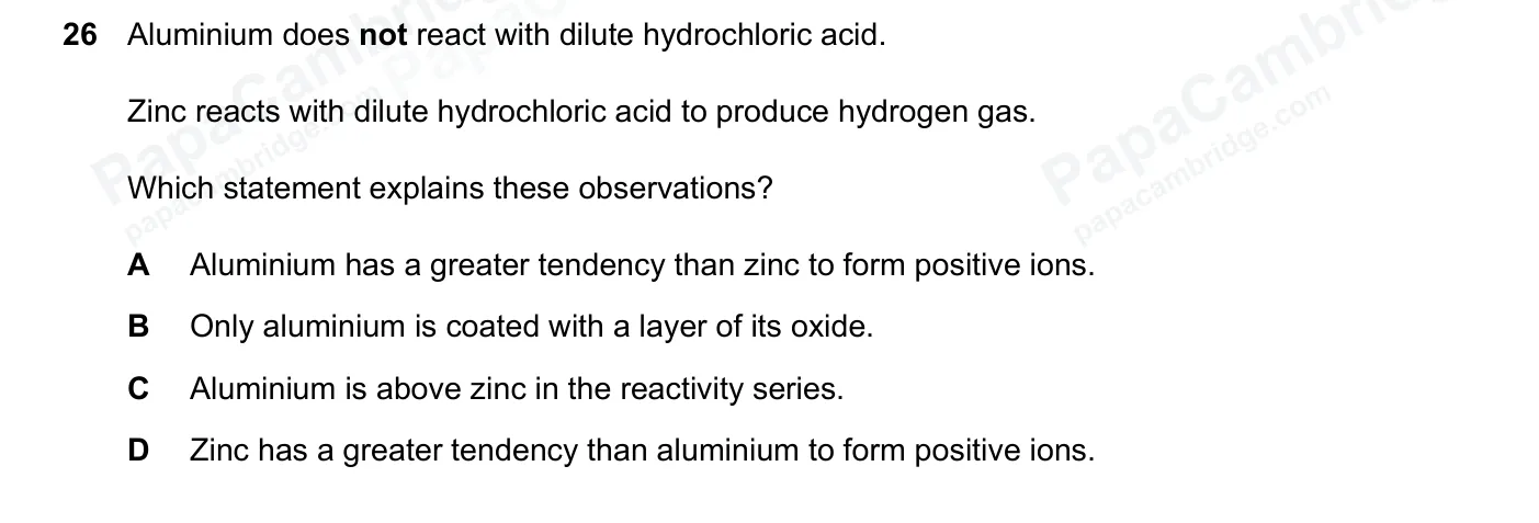 Question 26, June 2026, 0620 Paper 22