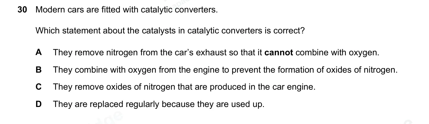 Question 30, June 2026, 0620 Paper 22