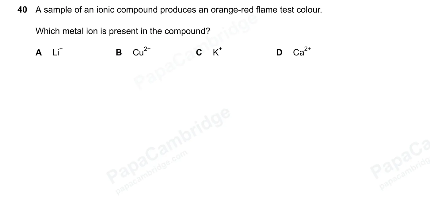 Question 40, June 2026, 0620 Paper 22