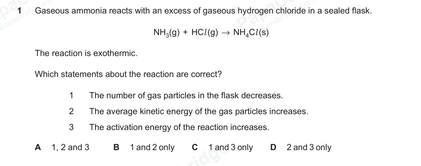 Question 1, June 2026, 0620 Paper 23