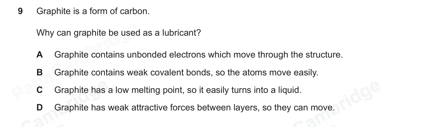 Question 9, June 2026, 0620 Paper 23