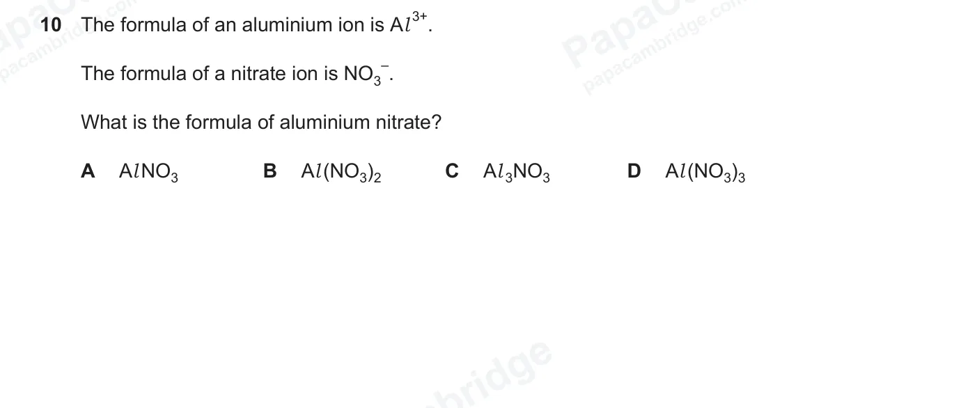 Question 10, June 2026, 0620 Paper 23