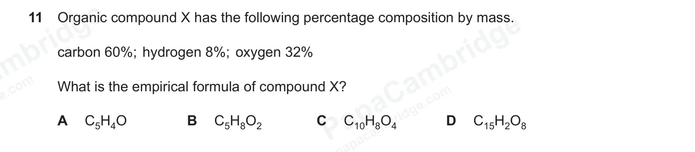Question 11, June 2026, 0620 Paper 23