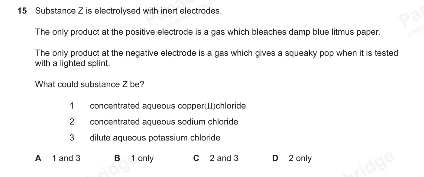 Question 15, June 2026, 0620 Paper 23