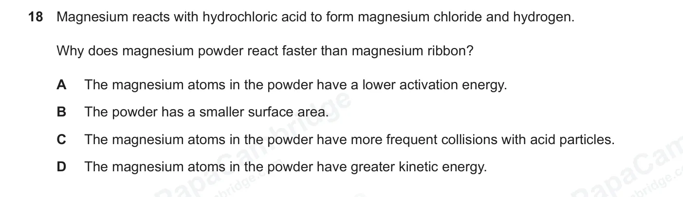 Question 18, June 2026, 0620 Paper 23
