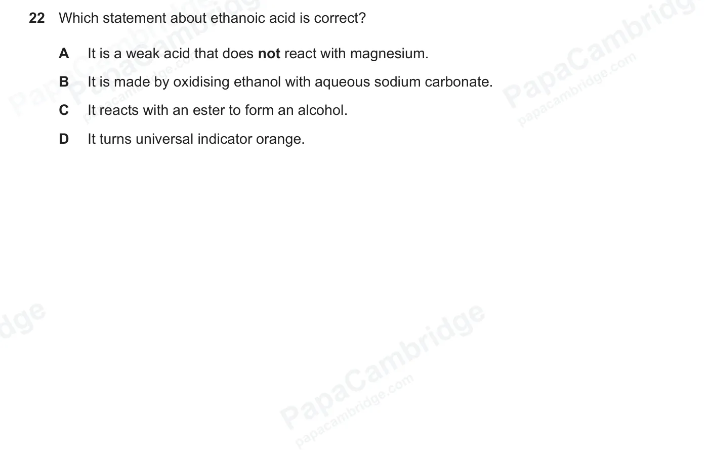 Question 22, June 2026, 0620 Paper 23