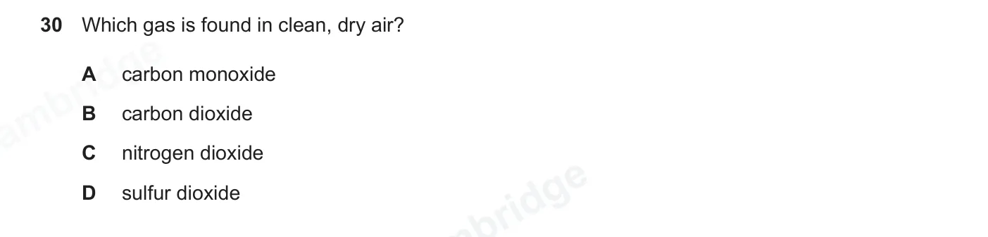 Question 30, June 2026, 0620 Paper 23