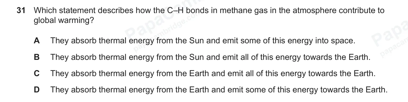 Question 31, June 2026, 0620 Paper 23