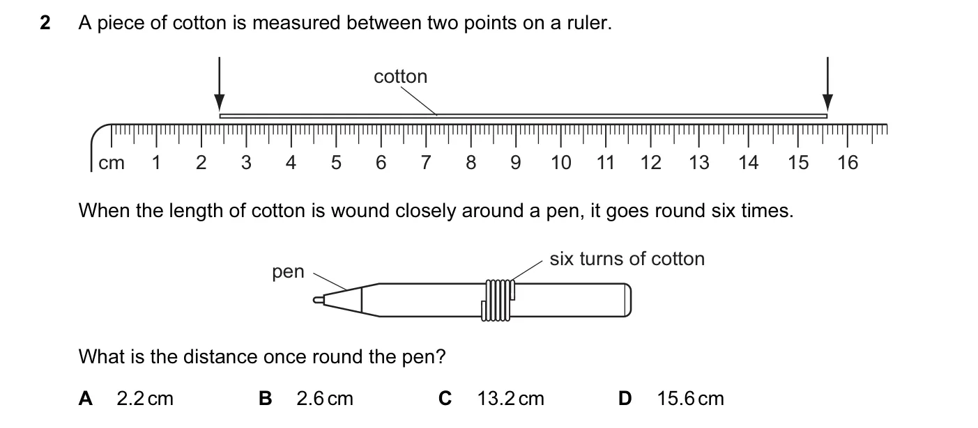 Question 2, June 2004, 0625 Paper 01