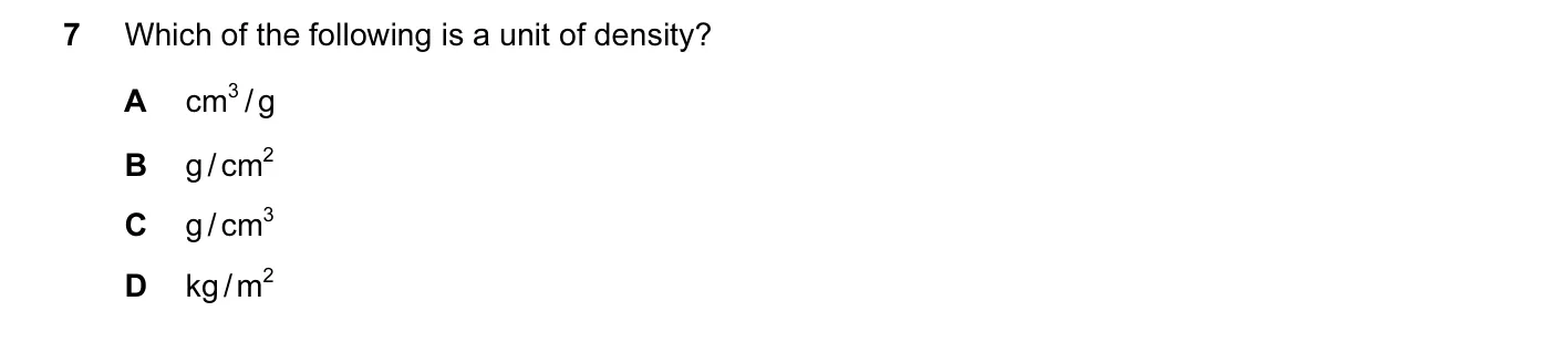 Question 7, June 2004, 0625 Paper 01