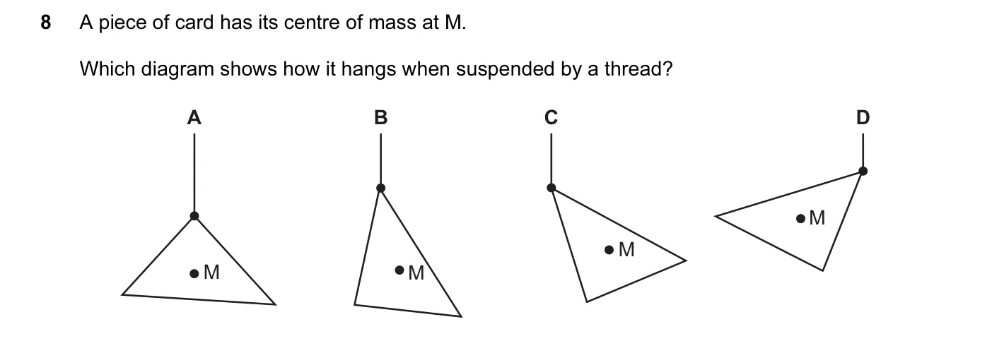 Question 8, June 2004, 0625 Paper 01