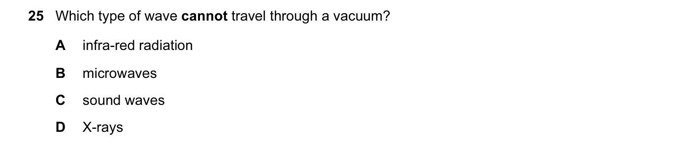 Question 25, June 2004, 0625 Paper 01